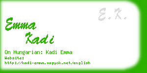 emma kadi business card